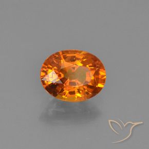 9,17 ctw natürlicher Mitteldunkles Orange Saphir, Oval, VS-SI