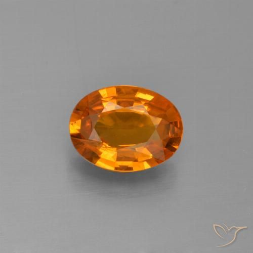 1.33ct Natürlicher hellorange Saphir, Oval, VS-SI