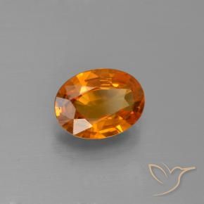 9,17 ctw natürlicher hellorange Saphir, Oval, VS-SI