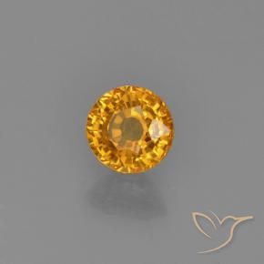9,17 ctw natürlicher Dunkelorange-Gold Saphir, Runden, VVS
