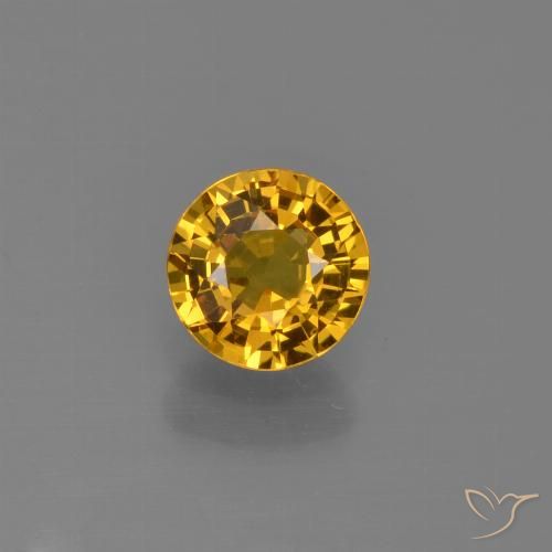 0.76ct Natürlicher Aprikose Orange Saphir, Runden, VVS