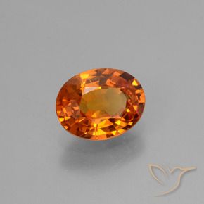 9,17 ctw natürlicher tieforange Saphir, Oval, VS