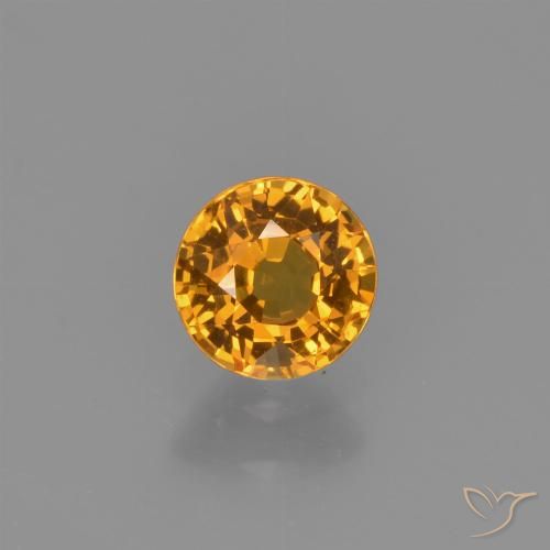 0.63ct Natürlicher Aprikose Orange Saphir, Runden, VVS-VS