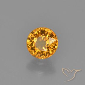 9,17 ctw natürlicher Aprikose Orange Saphir, Runden, VVS-VS