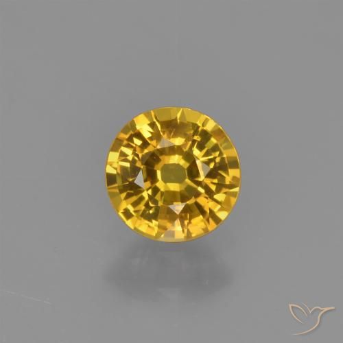 0.67ct Natürlicher Golden Saphir, Runden, VVS-VS