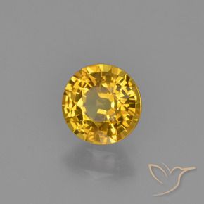 9,17 ctw natürlicher Golden Saphir, Runden, VVS-VS