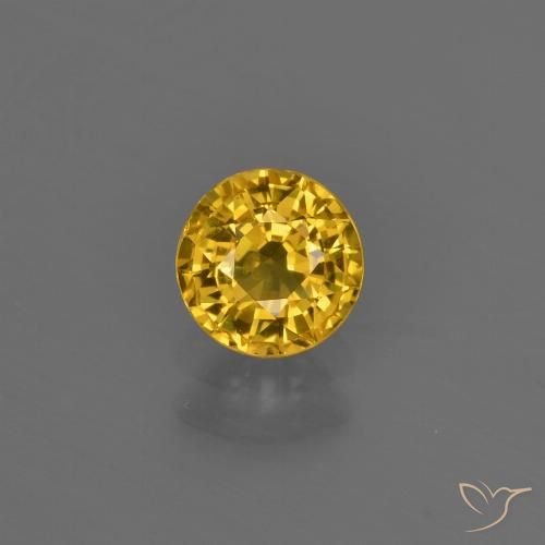 0.67ct Natürlicher Golden Saphir, Runden, VVS