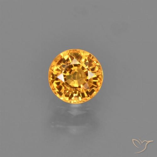 0.75ct Natürlicher Golden Saphir, Runden, VVS