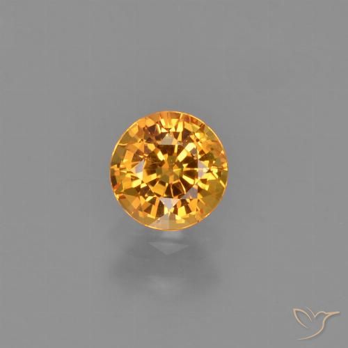 0.67ct Natürlicher Intensives Orange Saphir, Runden, VVS