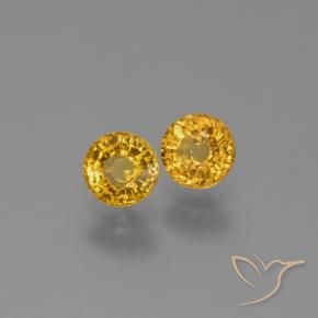 1.29 ct natürliche Mittelgold Saphir-Edelsteine, Runden, VVS-VS
