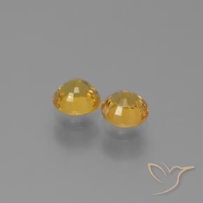1.29 ct natürliche Mittelgold Saphir-Edelsteine, Runden, VVS-VS