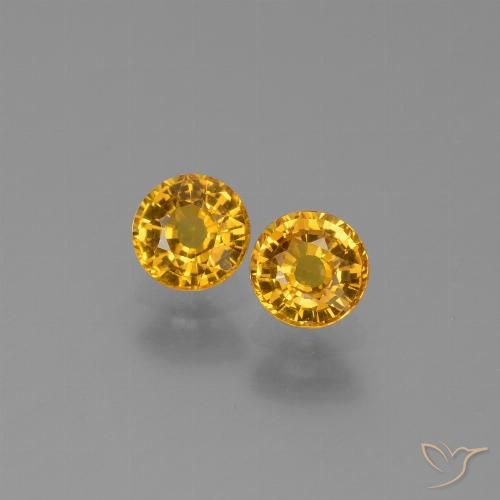 1.19ctw Natürlicher Dunkelgolden Saphir, Runden, VVS-VS