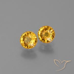 1.19 ct natürliche Dunkelgolden Saphir-Edelsteine, Runden, VVS-VS