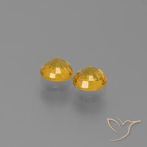 1.19 ct natürliche Dunkelgolden Saphir-Edelsteine, Runden, VVS-VS