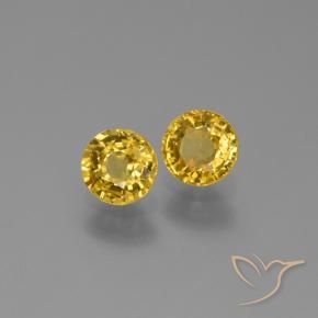 1.28 ct natürliche Golden Saphir-Edelsteine, Runden, VS