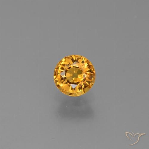 0.73ct Natürlicher Golden Saphir, Runden, VVS-VS