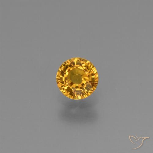 0.61ct Natürlicher Orange-Gold Saphir, Runden, VVS-VS