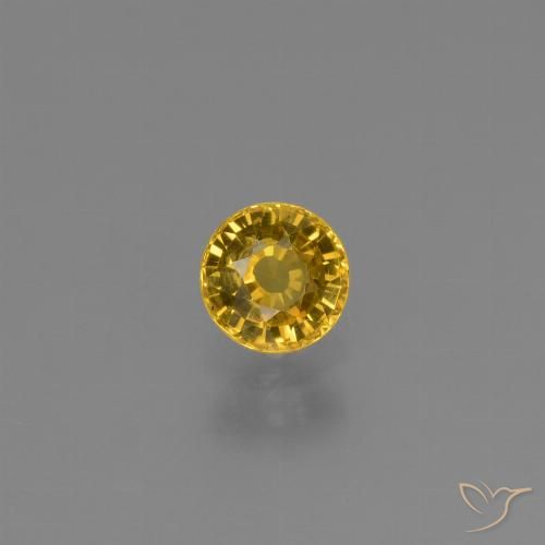 0.66ct Natürlicher Golden Saphir, Runden, VVS-VS