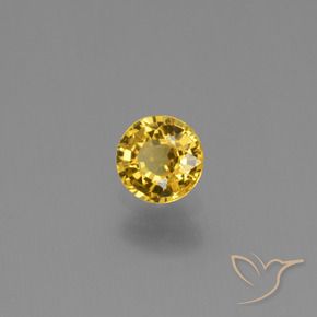 9,17 ctw natürlicher Golden Saphir, Runden, VVS-VS