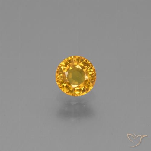 0.62ct Natürlicher Dunkelgolden Saphir, Runden, VVS
