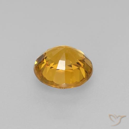 9,17 ctw natürlicher Tiefes Goldorange Saphir, Runden, VVS-VS