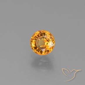 9,17 ctw natürlicher Tiefes Orange-Gold Saphir, Runden, VVS-VS