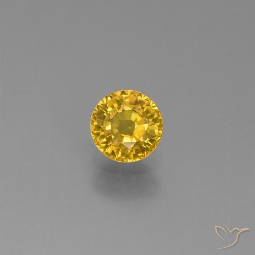 0.68ct Natürlicher Golden Saphir, Runden, VVS-VS