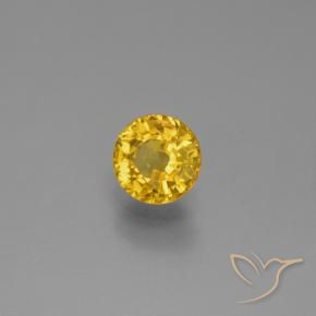 9,17 ctw natürlicher Golden Saphir, Runden, VVS-VS