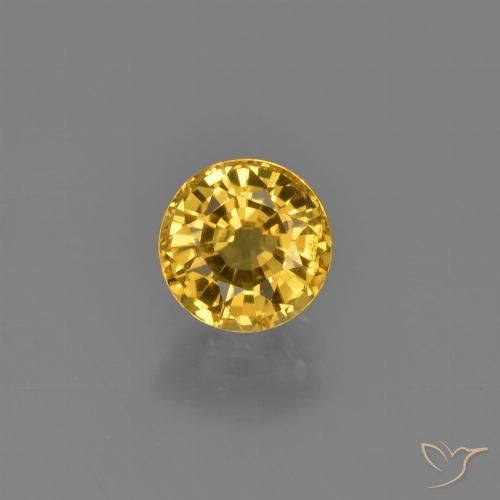 0.79ct Natürlicher Golden Saphir, Runden, VVS-VS