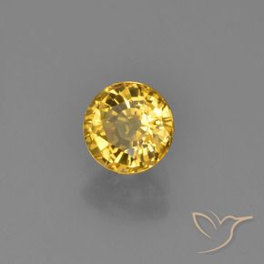 9,17 ctw natürlicher Golden Saphir, Runden, VVS-VS