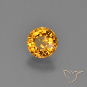 9,17 ctw natürlicher Tiefes Orange-Gold Saphir, Runden, VVS-VS