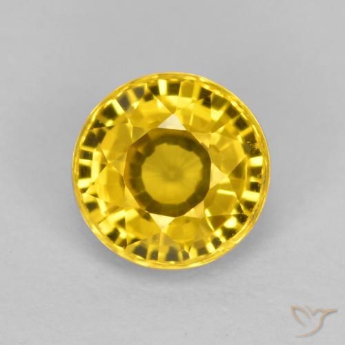 0.72ct Natürlicher Golden Saphir, Runden, VVS-VS
