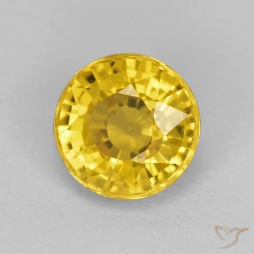 9,17 ctw natürlicher Golden Saphir, Runden, VVS-VS