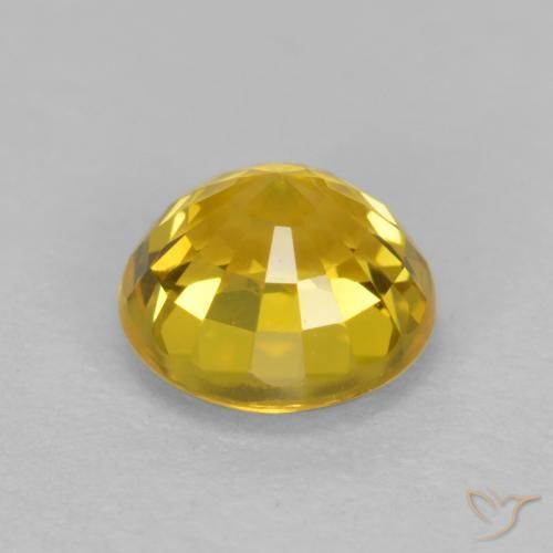 9,17 ctw natürlicher Golden Saphir, Runden, VVS-VS