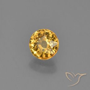 9,17 ctw natürlicher Tiefes Goldorange Saphir, Runden, VVS-VS