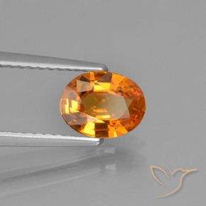 9,17 ctw natürlicher tieforange Saphir, Oval, VVS-VS