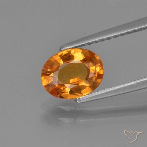 1.32ct Natürlicher tieforange Saphir, Oval, VS-SI