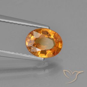9,17 ctw natürlicher tieforange Saphir, Oval, VS-SI