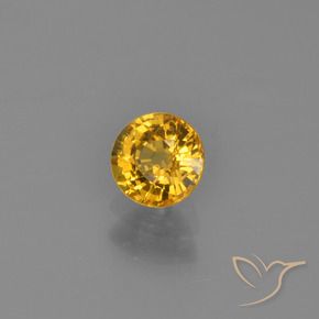 9,17 ctw natürlicher Golden Saphir, Runden, VVS-VS