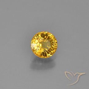 9,17 ctw natürlicher gold-orange Saphir, Runden, VVS-VS