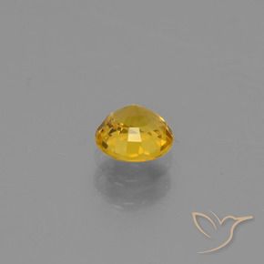 9,17 ctw natürlicher gold-orange Saphir, Runden, VVS-VS