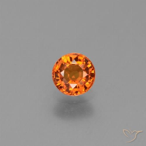 0.66ct Natürlicher hellorange Saphir, Runden, VVS-VS