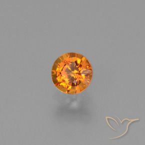 9,17 ctw natürlicher Aprikose Orange Saphir, Runden, VVS-VS