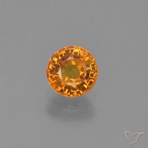 0.71ct Natürlicher Mittelorange Saphir, Runden, VS
