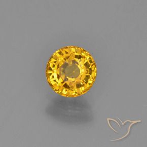 9,17 ctw natürlicher Dunkelgolden Saphir, Runden, VVS