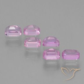 1.74 ct natürliche Helles Royal Lila Pink Saphir-Edelsteine, Oktagonschliff, VS