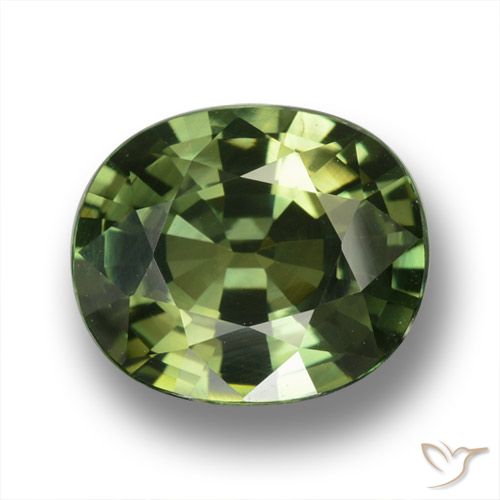 4.54ct Natürlicher Mittel-Dunkelgrün Saphir, Oval, VVS-VS