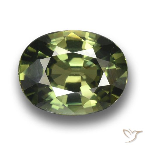 3.38ct Natürlicher Mittel-Dunkelgrün Saphir, Oval, VVS-VS
