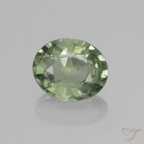 0.81ct Natürlicher Waldgrün Saphir, Oval, VVS-VS