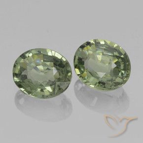 1.47 ct natürliche Erdiges Grün Saphir-Edelsteine, Oval, VVS-VS